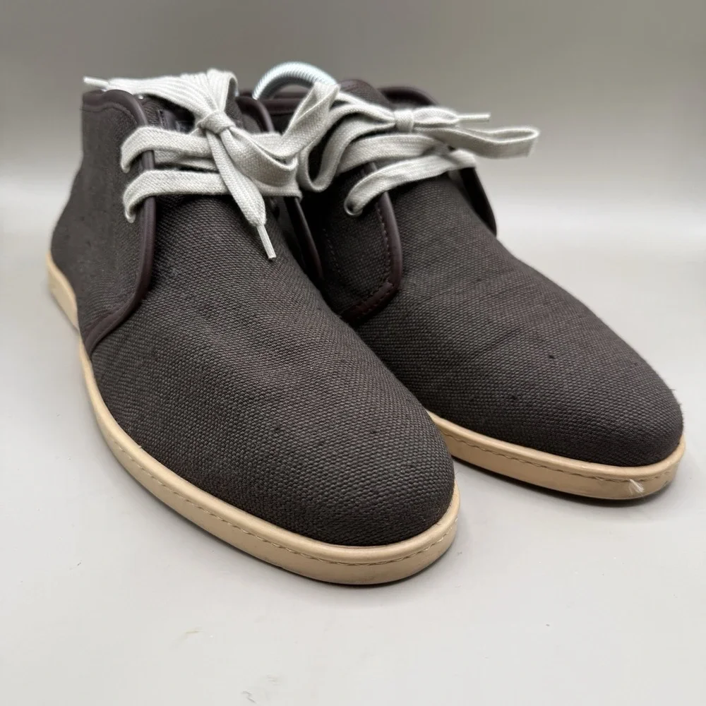 Salvatore Ferragamo‎ Mens Shoes Canvas Sneakers Size 7 Italy